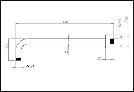 Round Profile Wall Arm