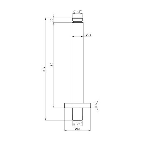 180mm Round Ceiling Arm