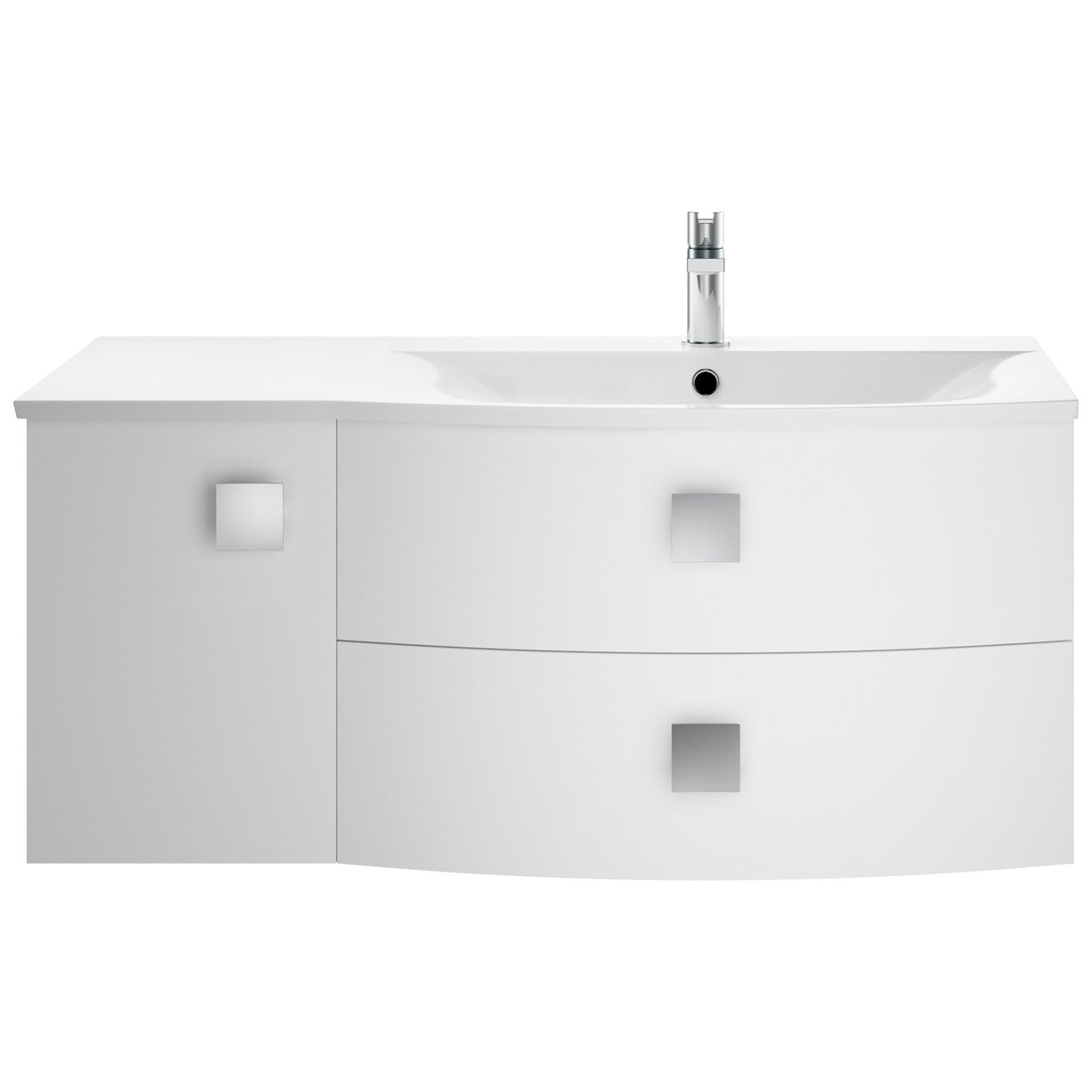 1000Mm Cabinet & Basin - Right Hand - Moon White