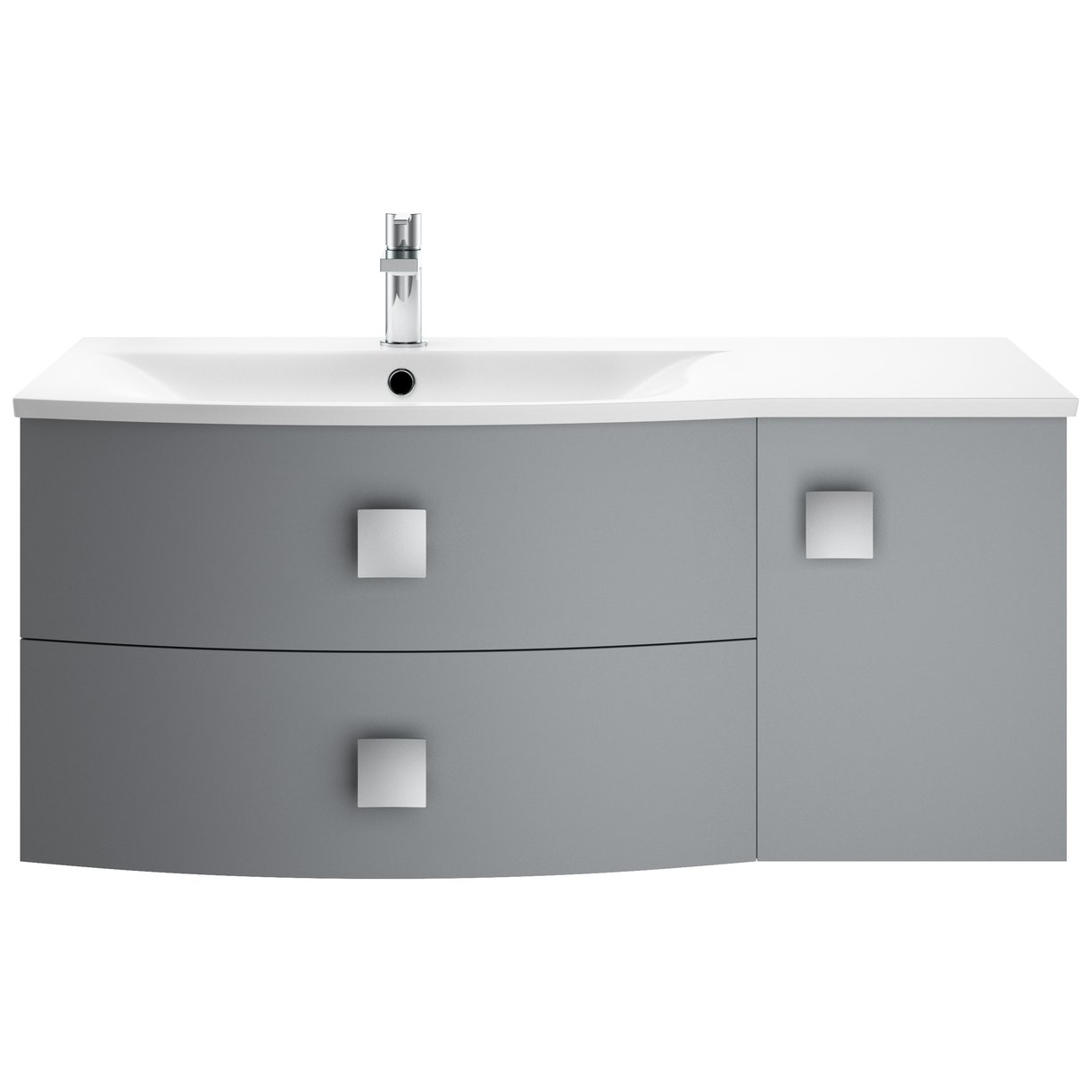 1000Mm Cabinet & Basin - Left Hand - Dove Grey