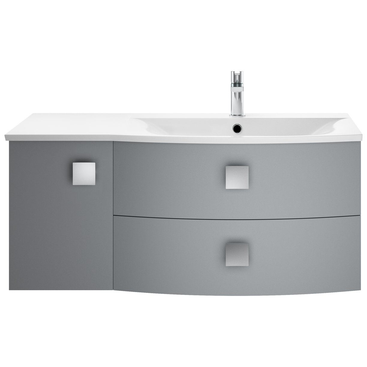 1000Mm Cabinet & Basin - Right Hand - Dove Grey