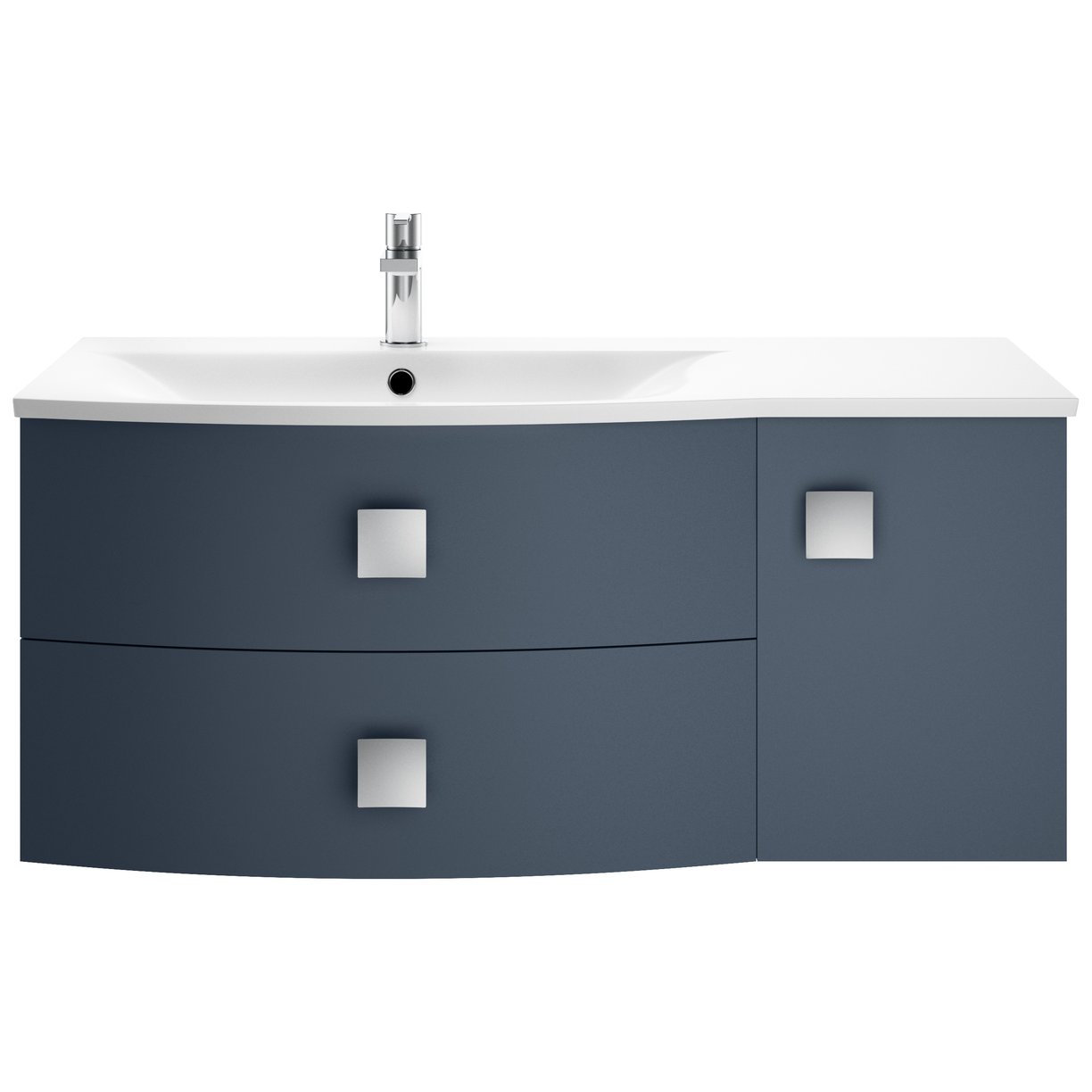 1000Mm Cabinet & Basin - Left Hand - Mineral Blue