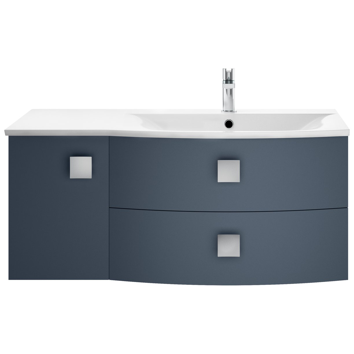 1000Mm Cabinet & Basin - Right Hand - Mineral Blue