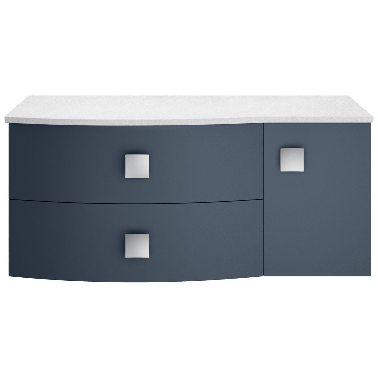 1000Mm Left Hand Cabinet With Marble Top - Mineral Blue