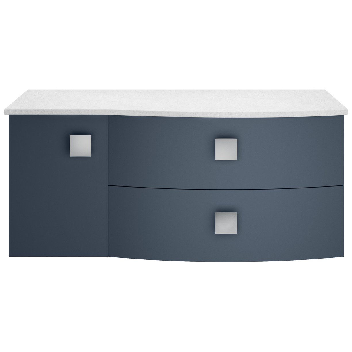 1000Mm Right Hand Cabinet With Marble Top - Mineral Blue