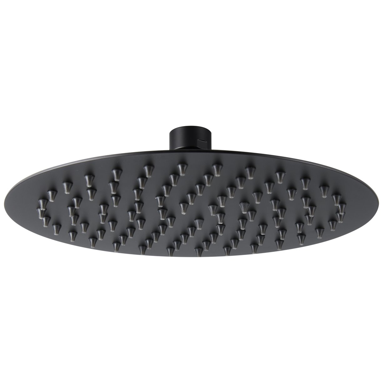 200mm Round Slim Rainfall Head Black