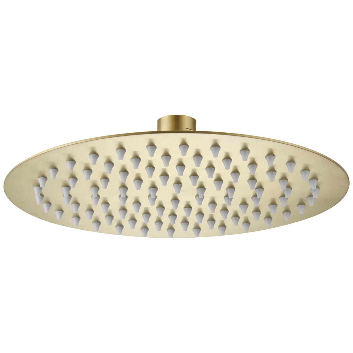 200mm Round Slim Rainfall Head Brushed Brass
