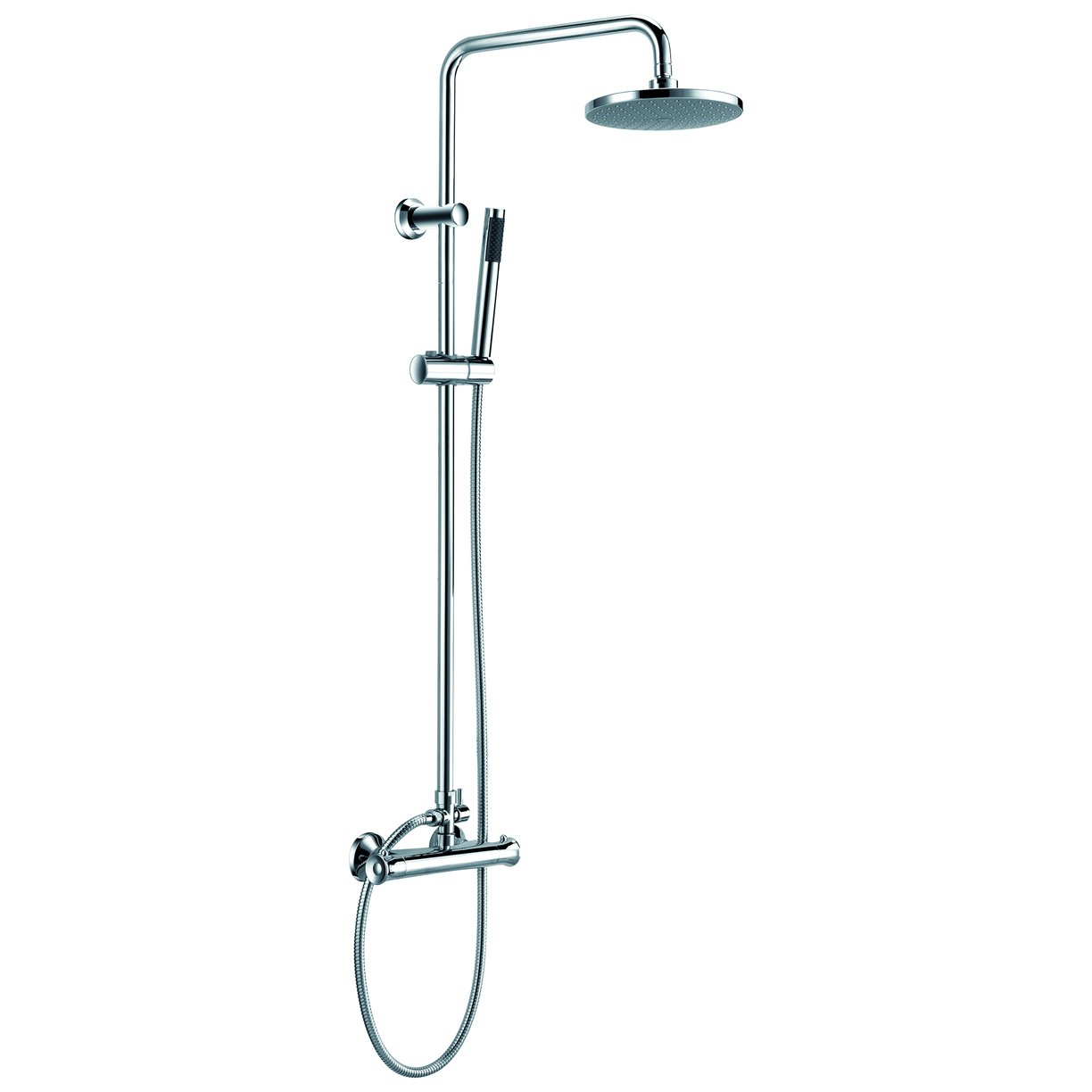 Round Thermostatic Bar Valve with Riser Rail