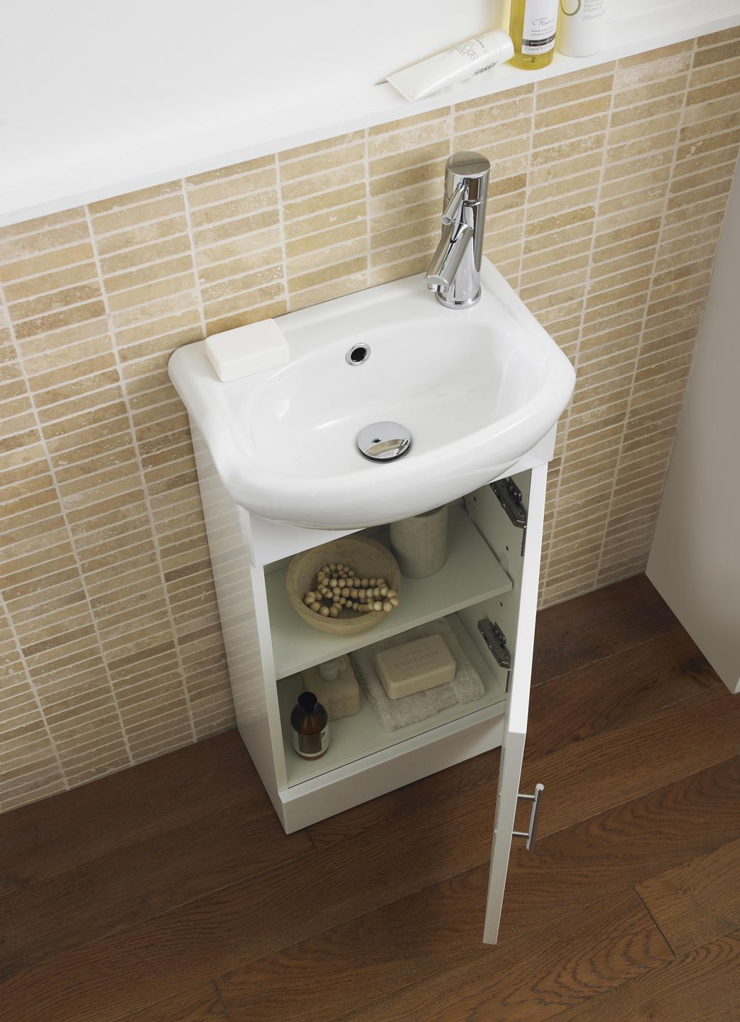 Sienna Cloakroom Pack W/out Mono Basin - Gloss White