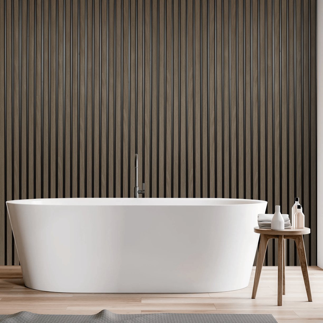 BG Water-Resistant Slat Wall Panel - Ash - 2.9m x 121.5 x 12.5mm