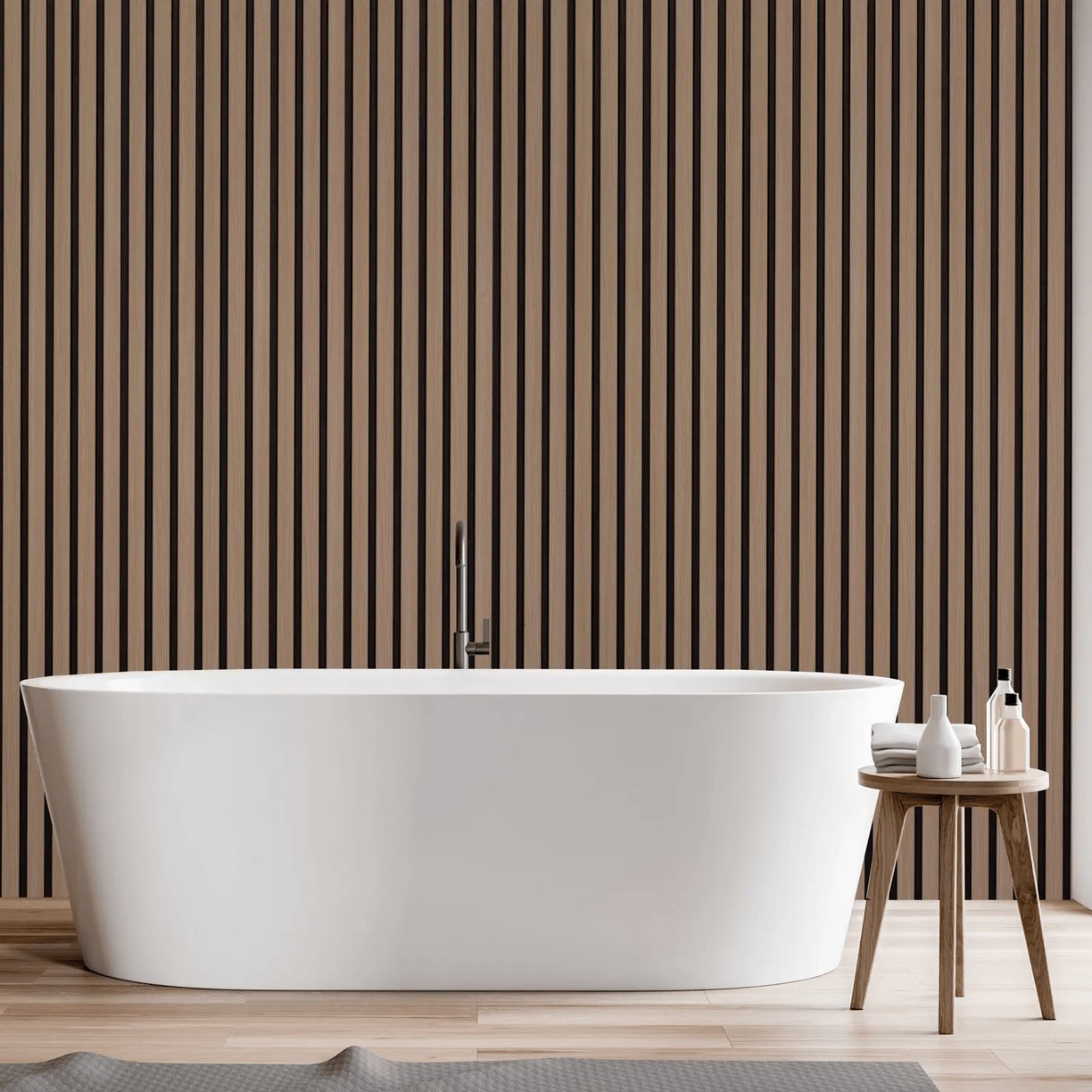 BG Water-Resistant Slat Wall Panel - Natural - 2.9m x 121.5 x 12.5mm