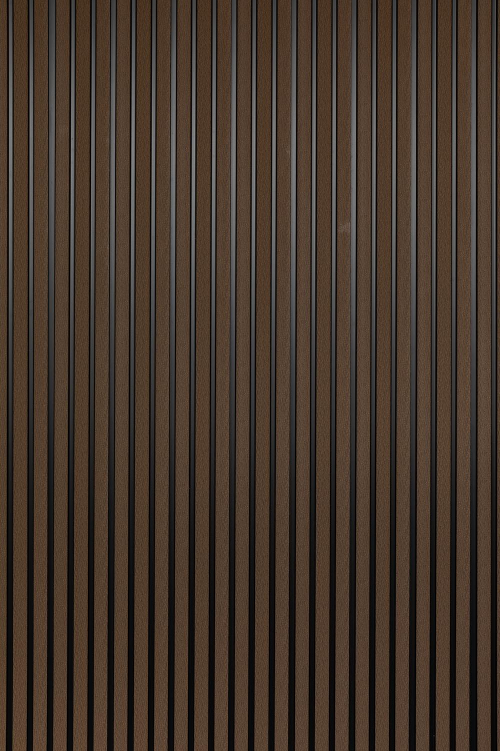 BG Water-Resistant Slat Wall Panel - Walnut - 2.9m x 121.5 x 12.5mm