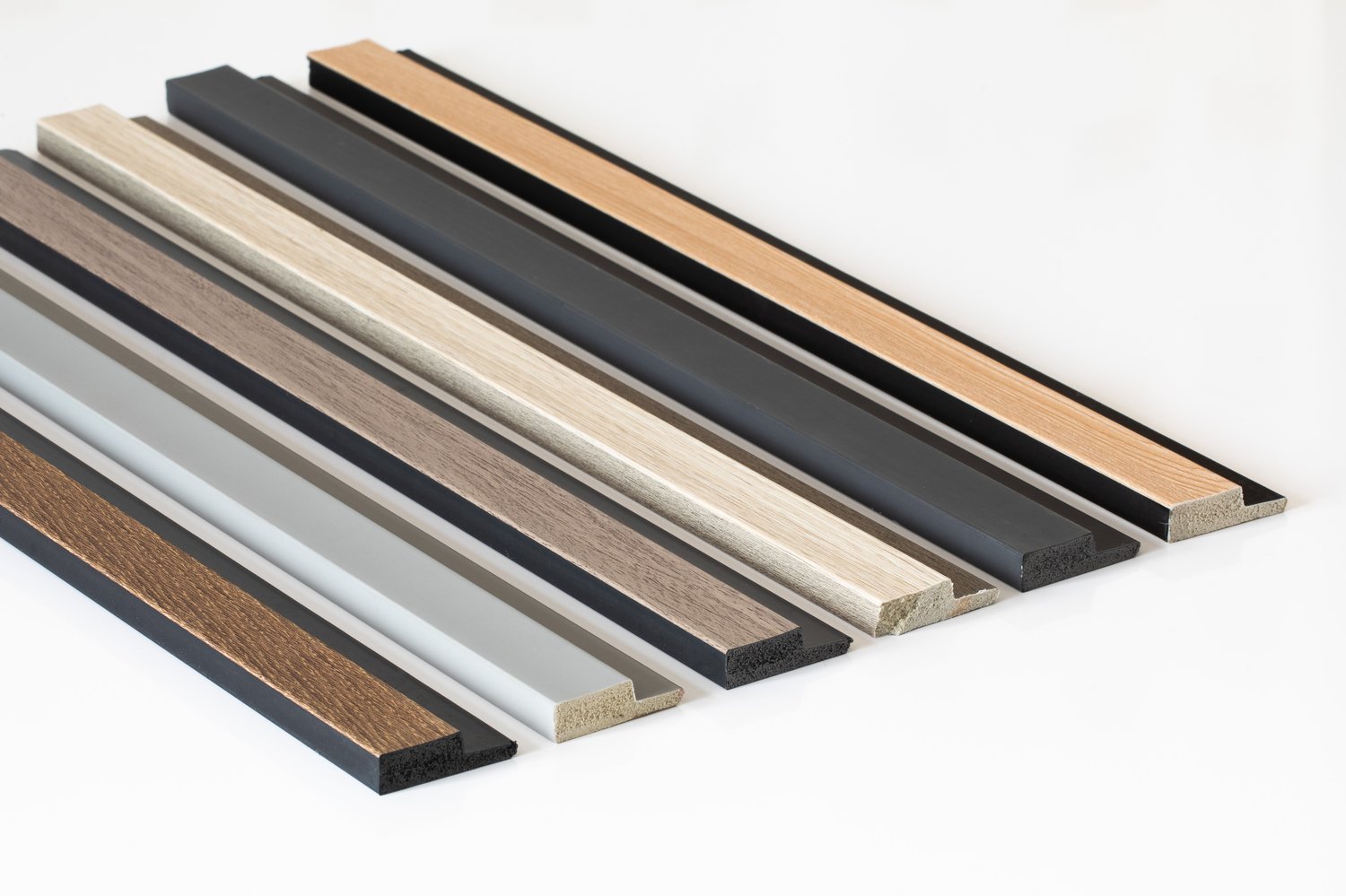 BG Water-Resistant Slat Wall Panel Trim - Anthracite - Left Trim - 2.9m x 42.2mm