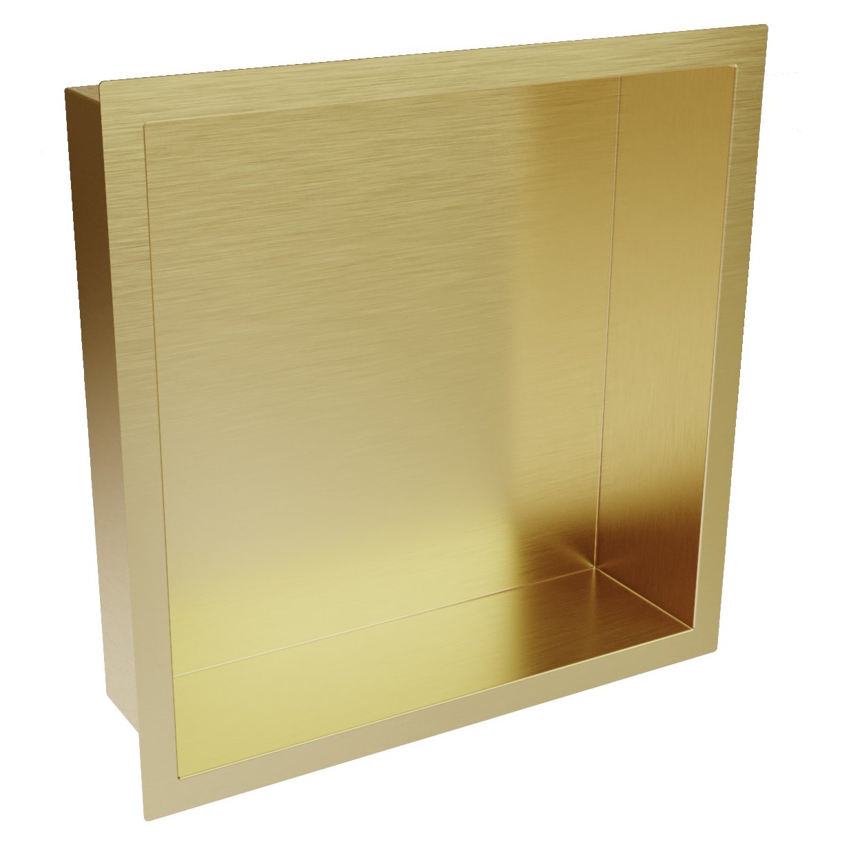 Inset Shower Niche 300 x 300mm Brushed Brass