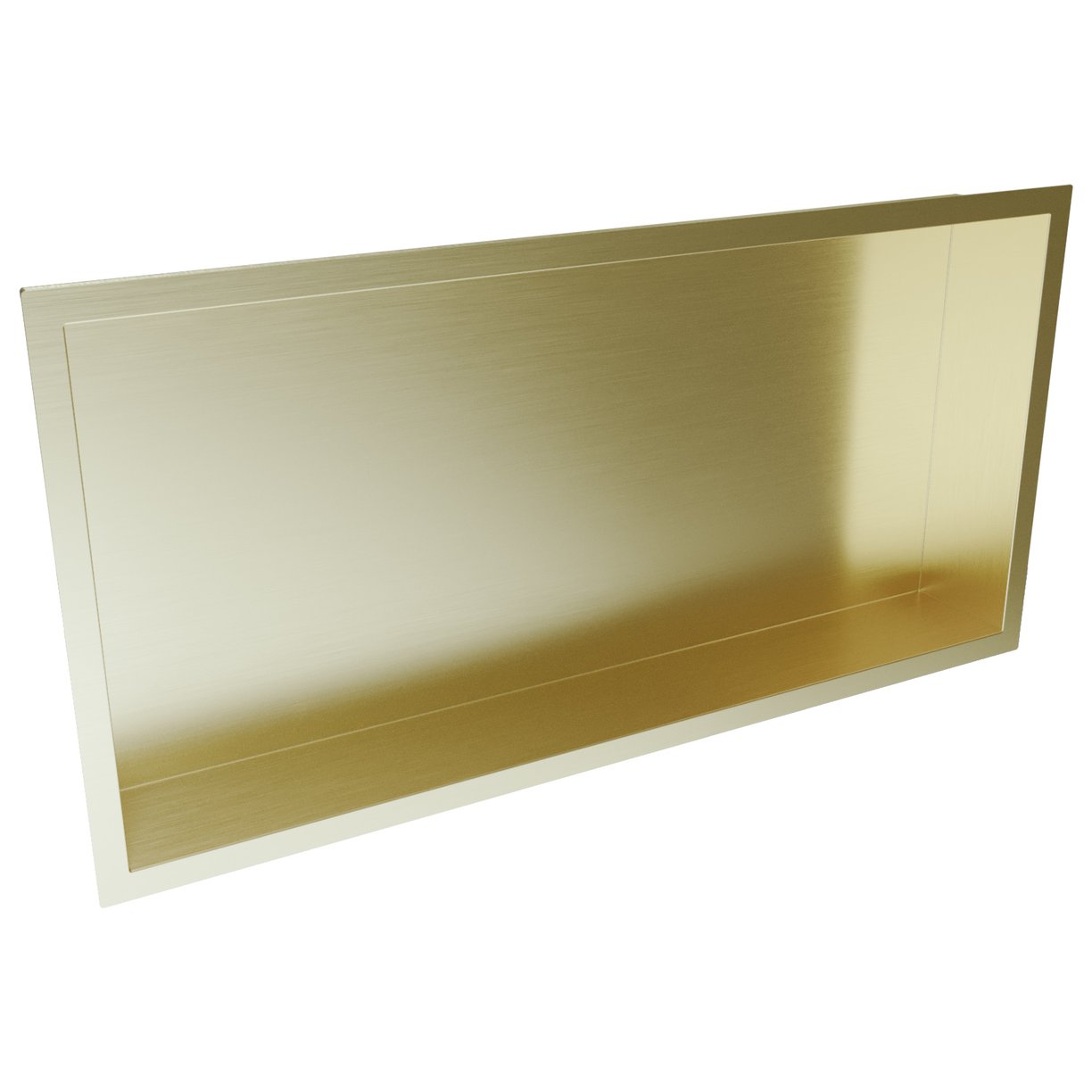 Inset Shower Niche 600 x 300mm Brushed Brass