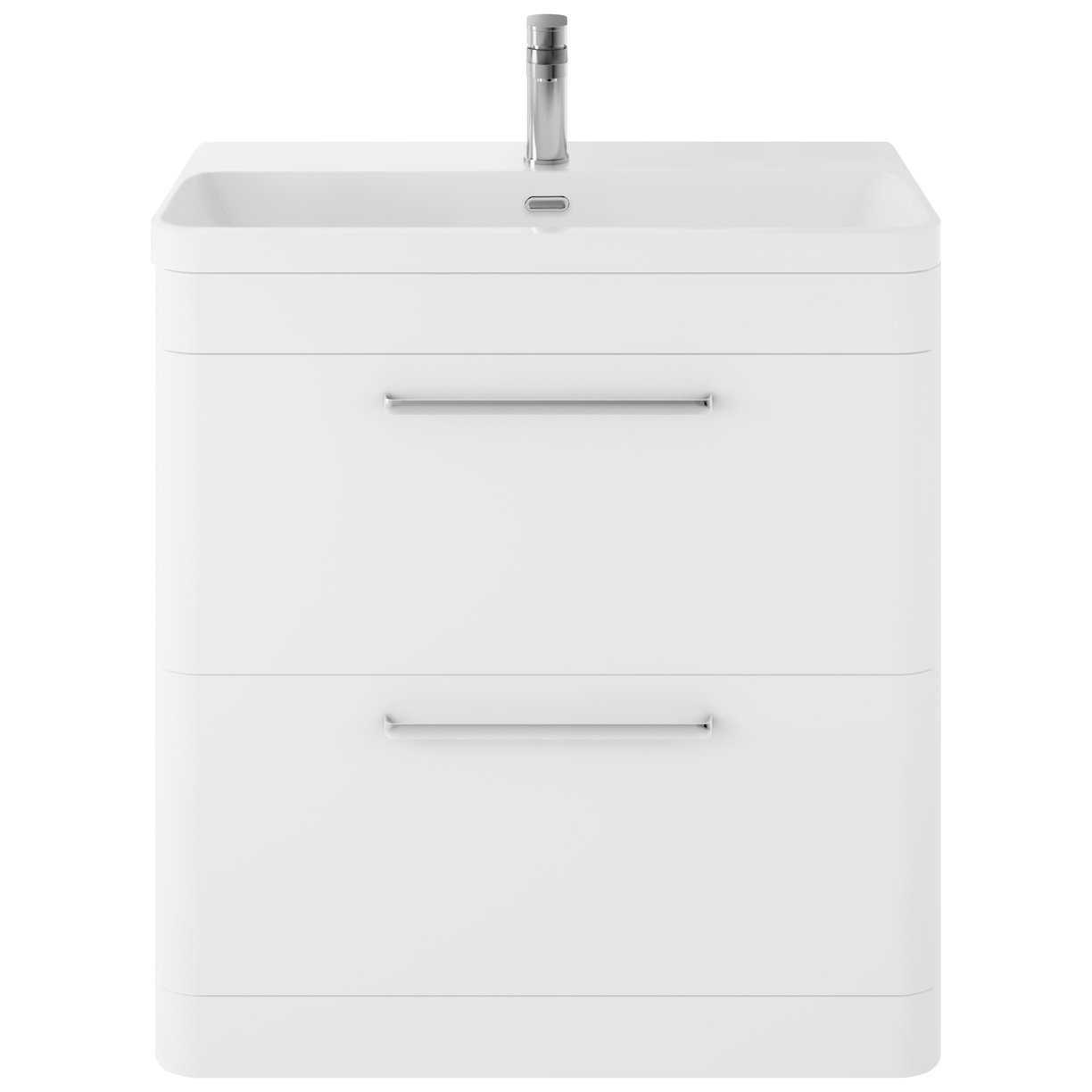 Solar 800 F/S 2-Drawer Unit & Thin Basin - Pure White