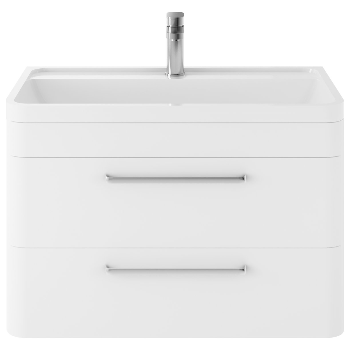 Wall Hung 800Mm Cabinet & Basin - Pure White