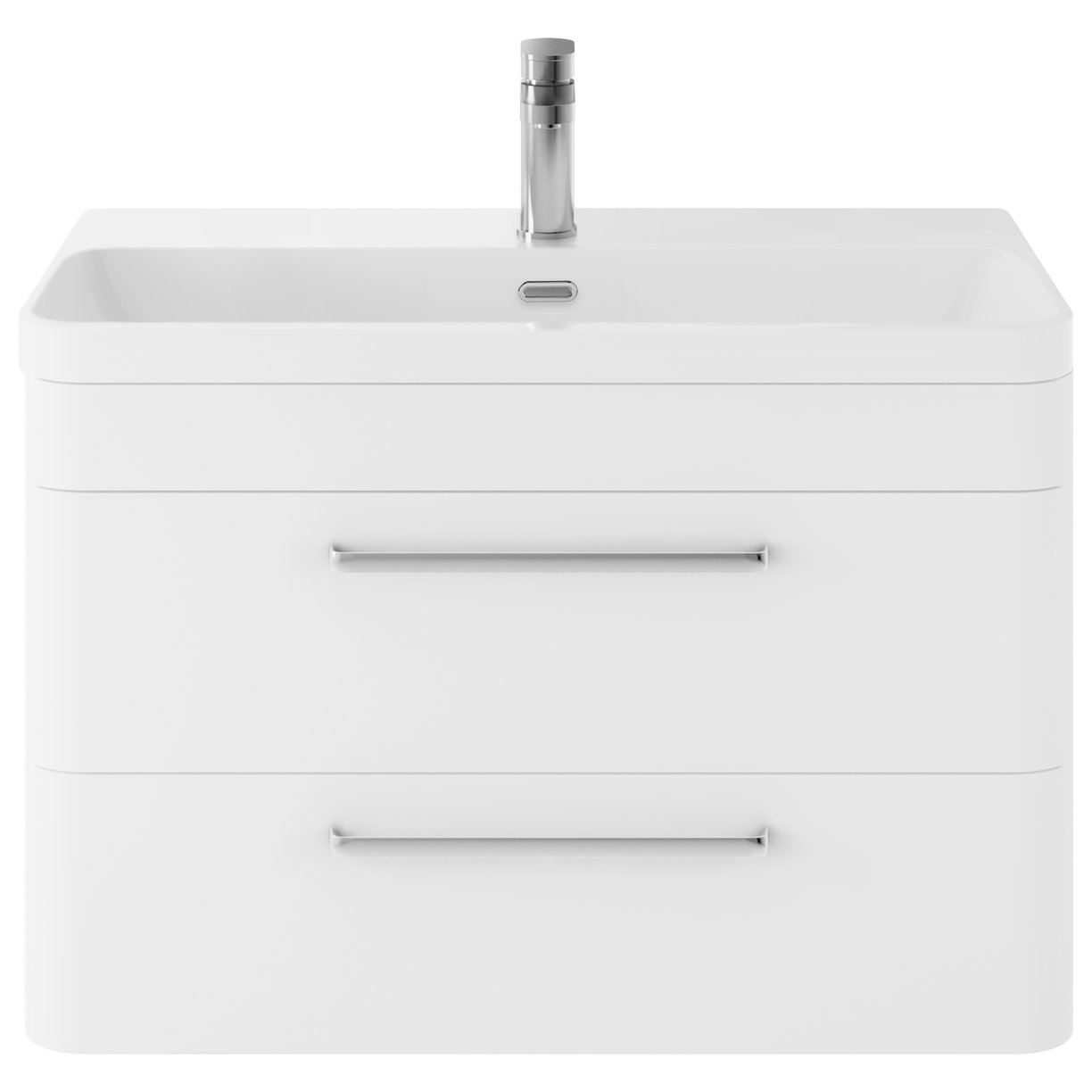 Solar 800 W/H 2-Drawer Unit & Thin Basin - Pure White