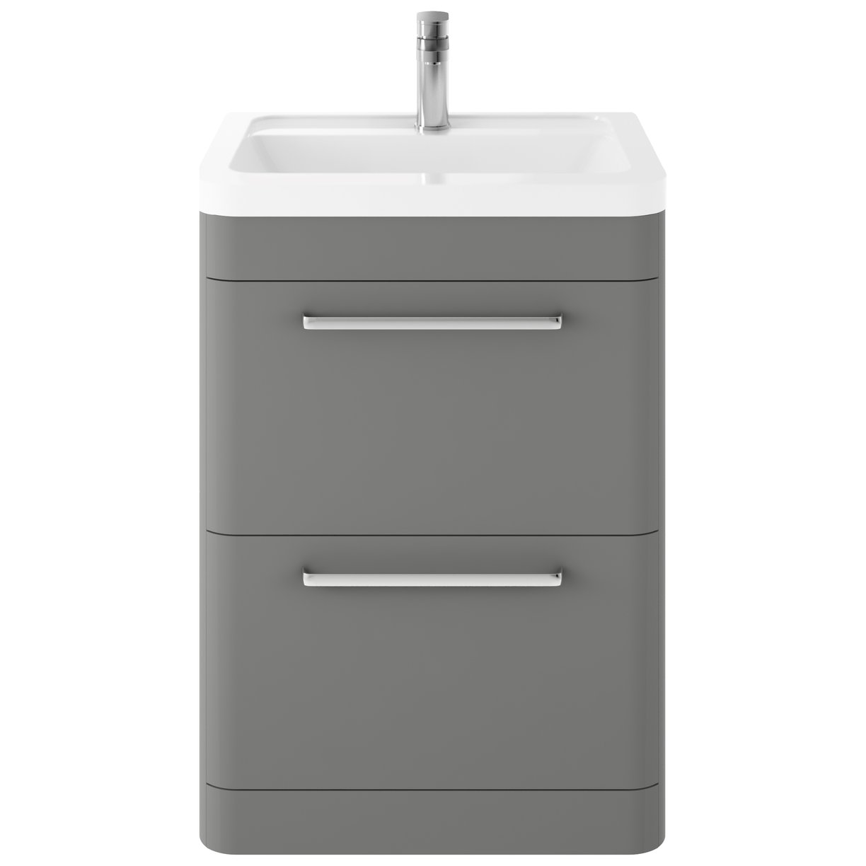Solar 600 F/S 2-Drawer Unit & Basin - Cool Grey