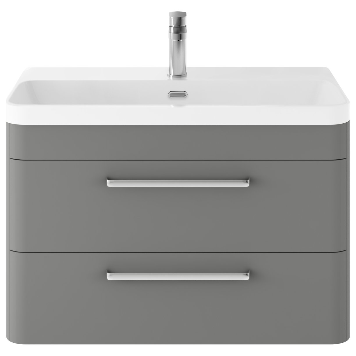 Solar 800 W/H 2-Drawer Unit & Thin Basin - Cool Grey