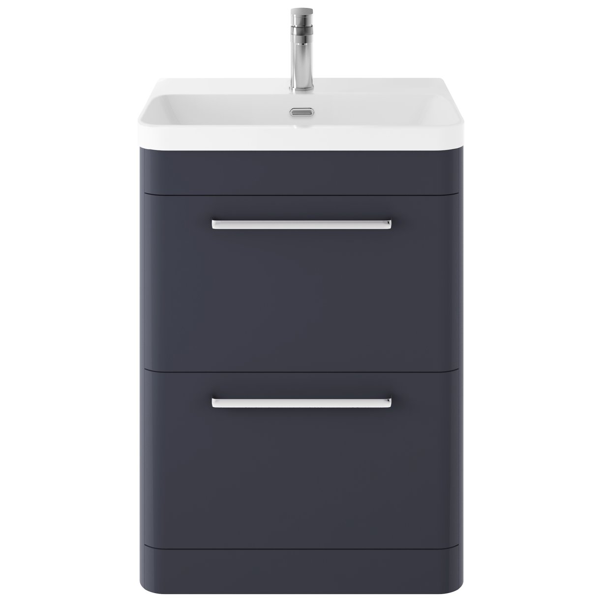 Solar 600 F/S 2-Drawer Unit & Thin Basin - Indigo Blue