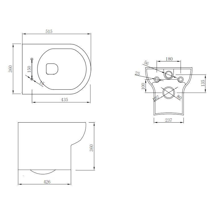 Spa Wall Mounted Pan
