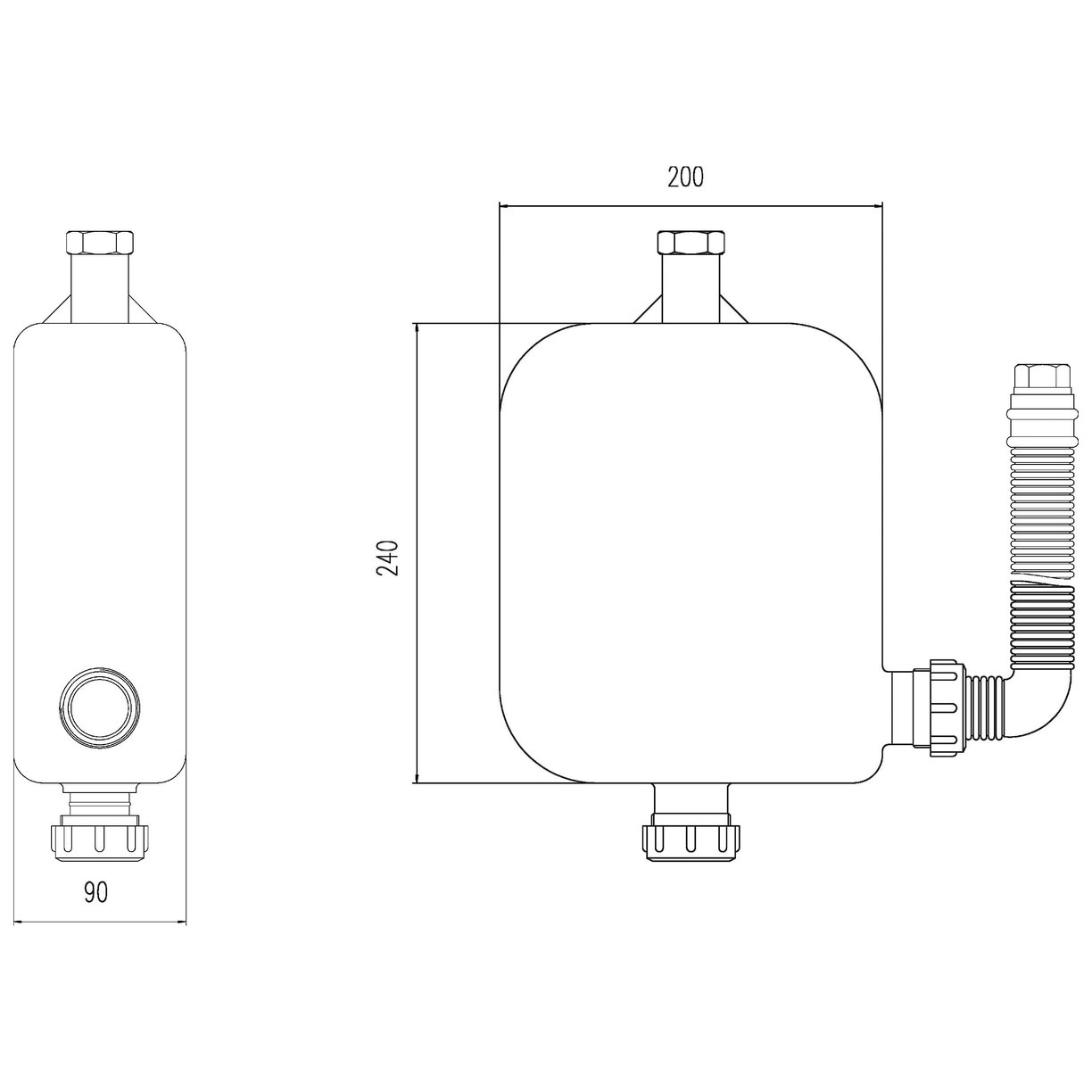 4 Tap Hole Hose Retainer - Chrome
