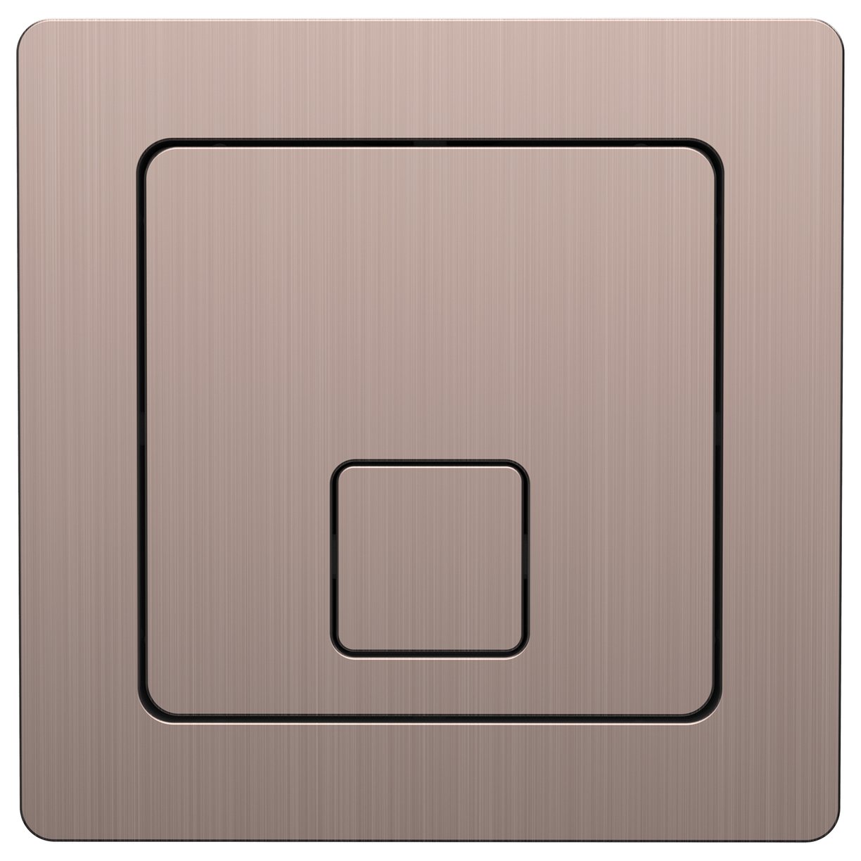 Brushed Bronze Dual Flush Plate Square