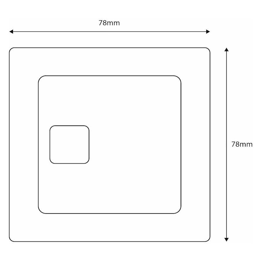 MOQ 10 Chrome Dual Flush Plate Square