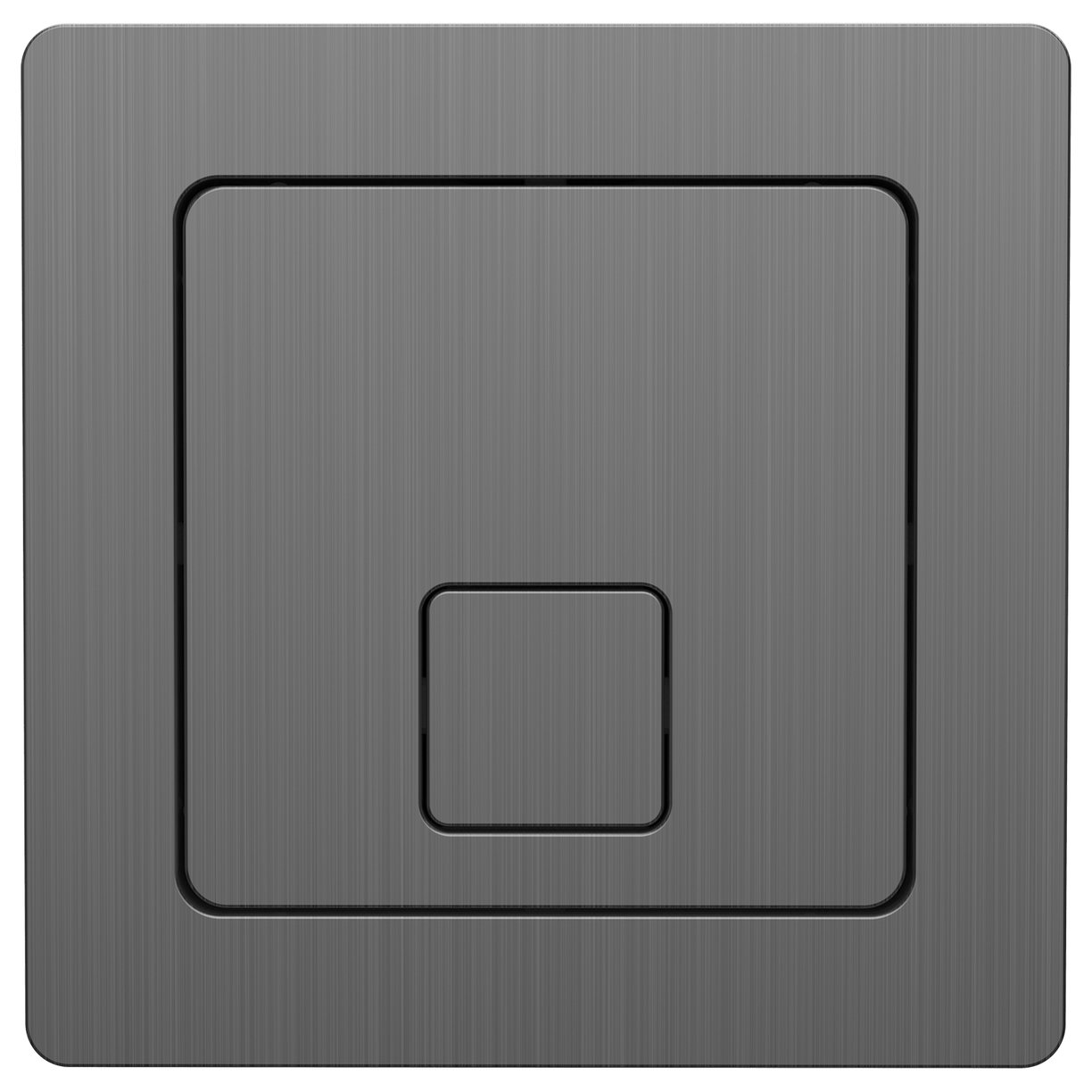 Gunmetal Dual Flush Plate Square