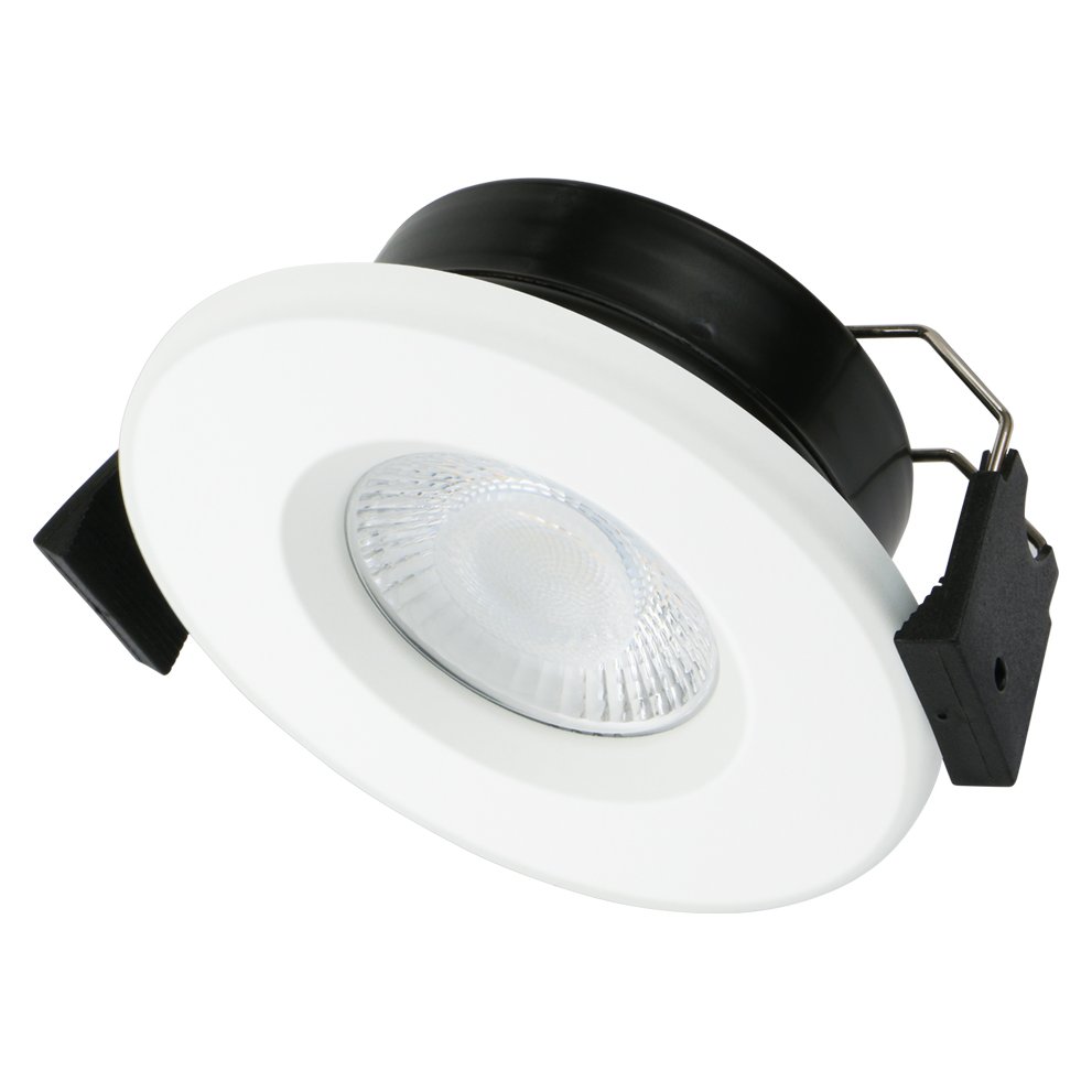 STELLAR FIRE RATED DOWNLIGHT IP65 WHITE BEZEL INC 6W 3K/4K/6K