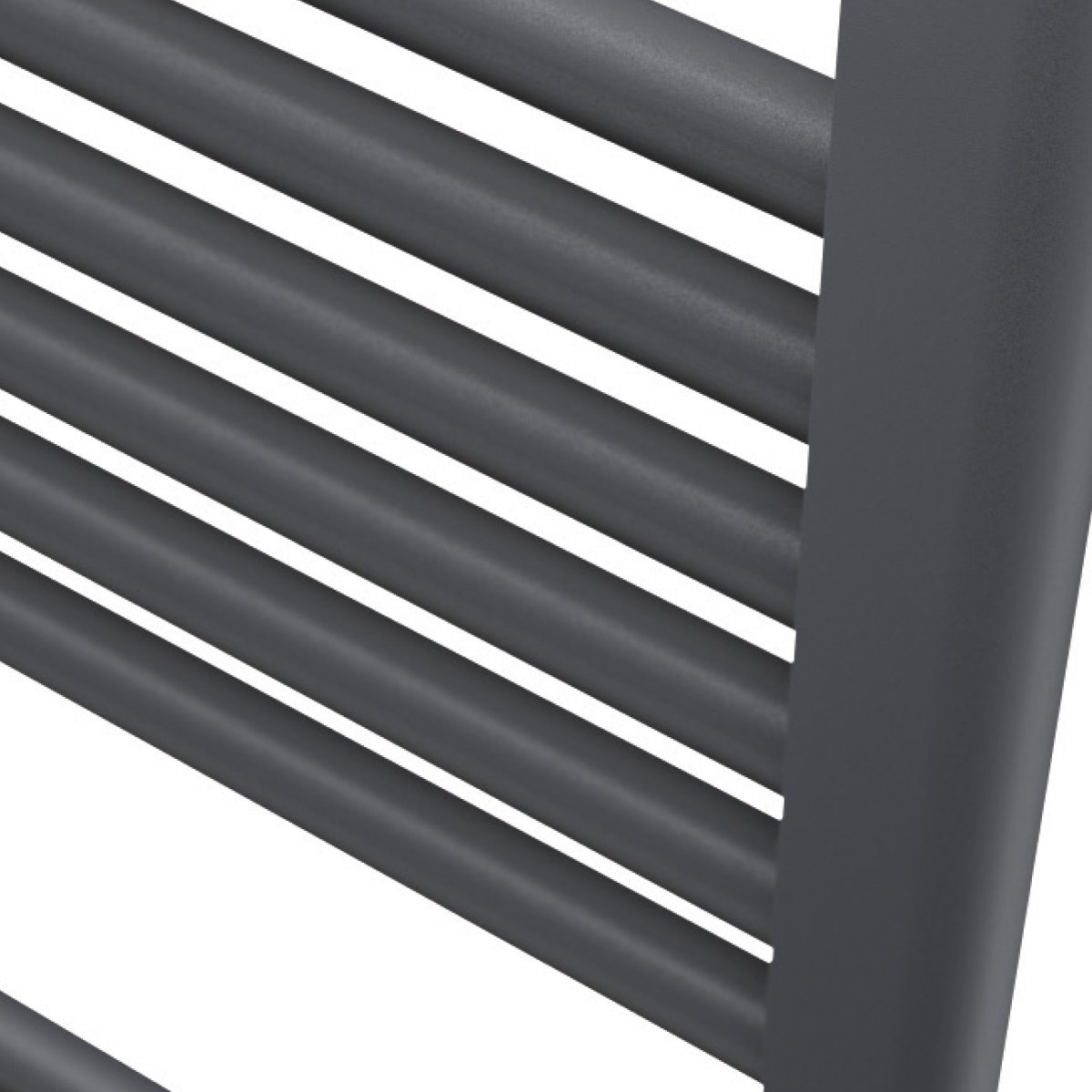 22mm Straight Towel Rail 400mm x 800mm - Anthracite