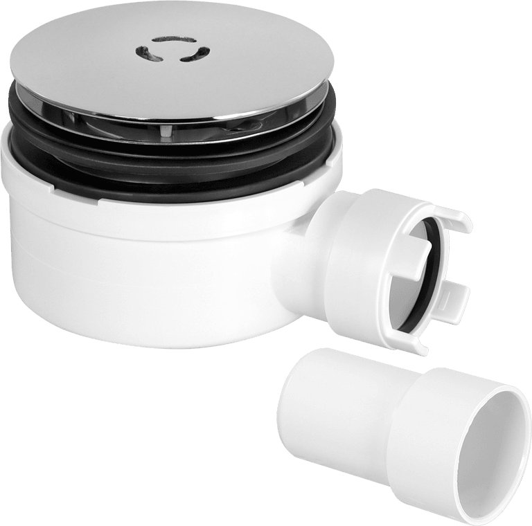 McAlpine 90mm Shower Trap Solvent 1 1/2" Outlet Chrome Plated
