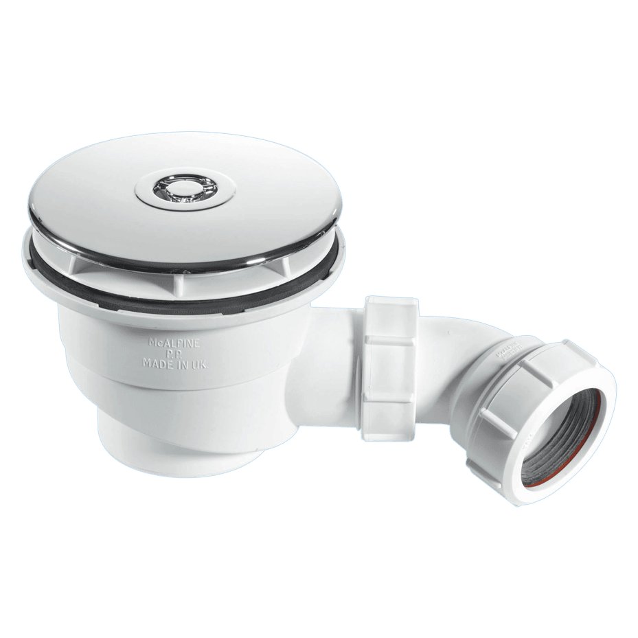 McAlpine shw trap 1.1/2" CP plastic ST90CP10