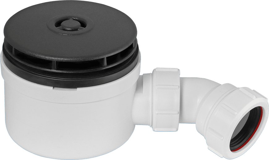 McAlpine 90mm Shower Trap-M Black Grid