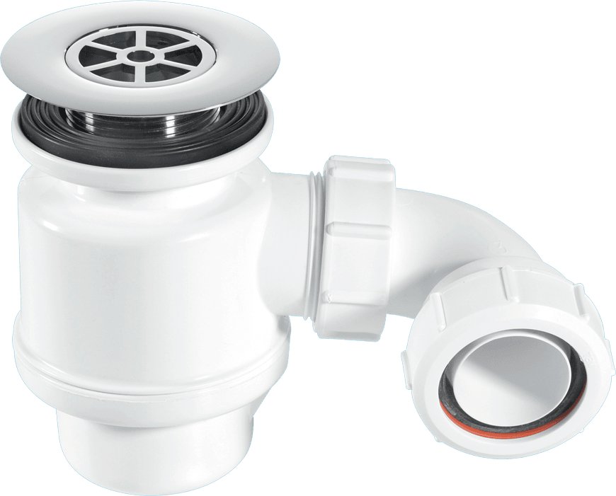 McAlpine shower trap 85mm x 50mm chrome STW8R
