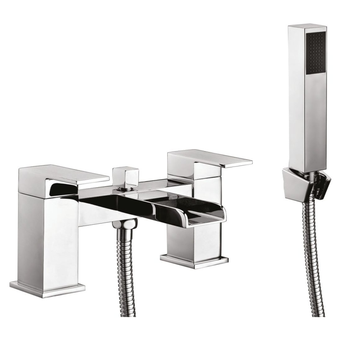 Bath Shower Mixer with Shower Kit and Wall Bracket