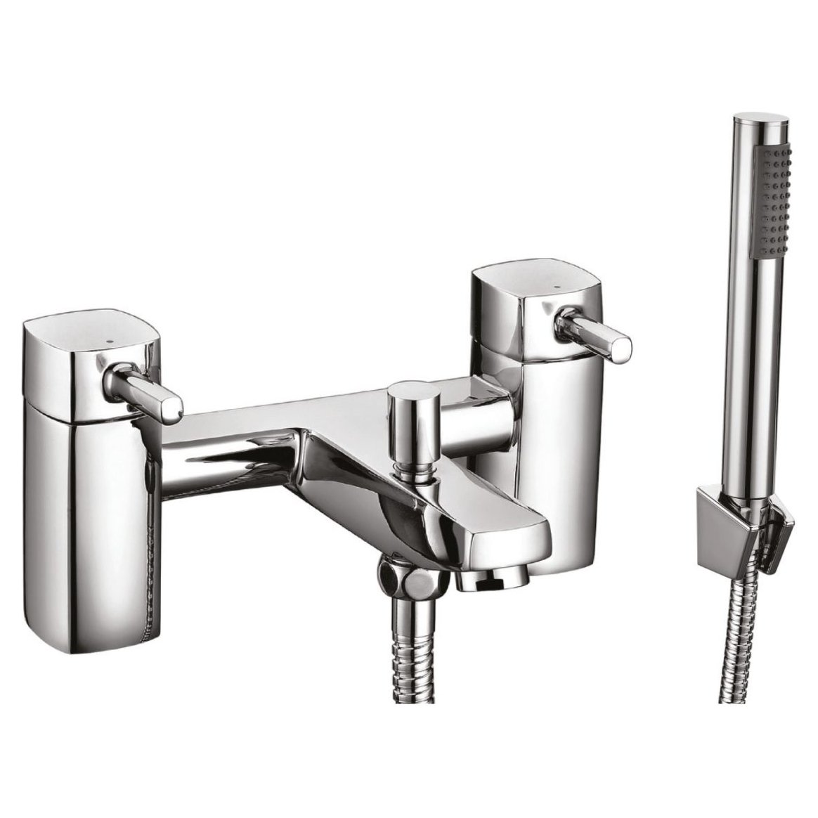 Bath Shower Mixer with Shower Kit and Wall Bracket
