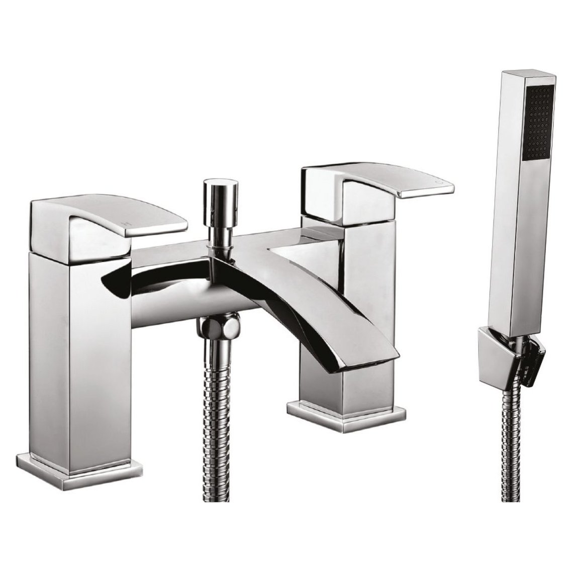 Bath Shower Mixer with Shower Kit and Wall Bracket