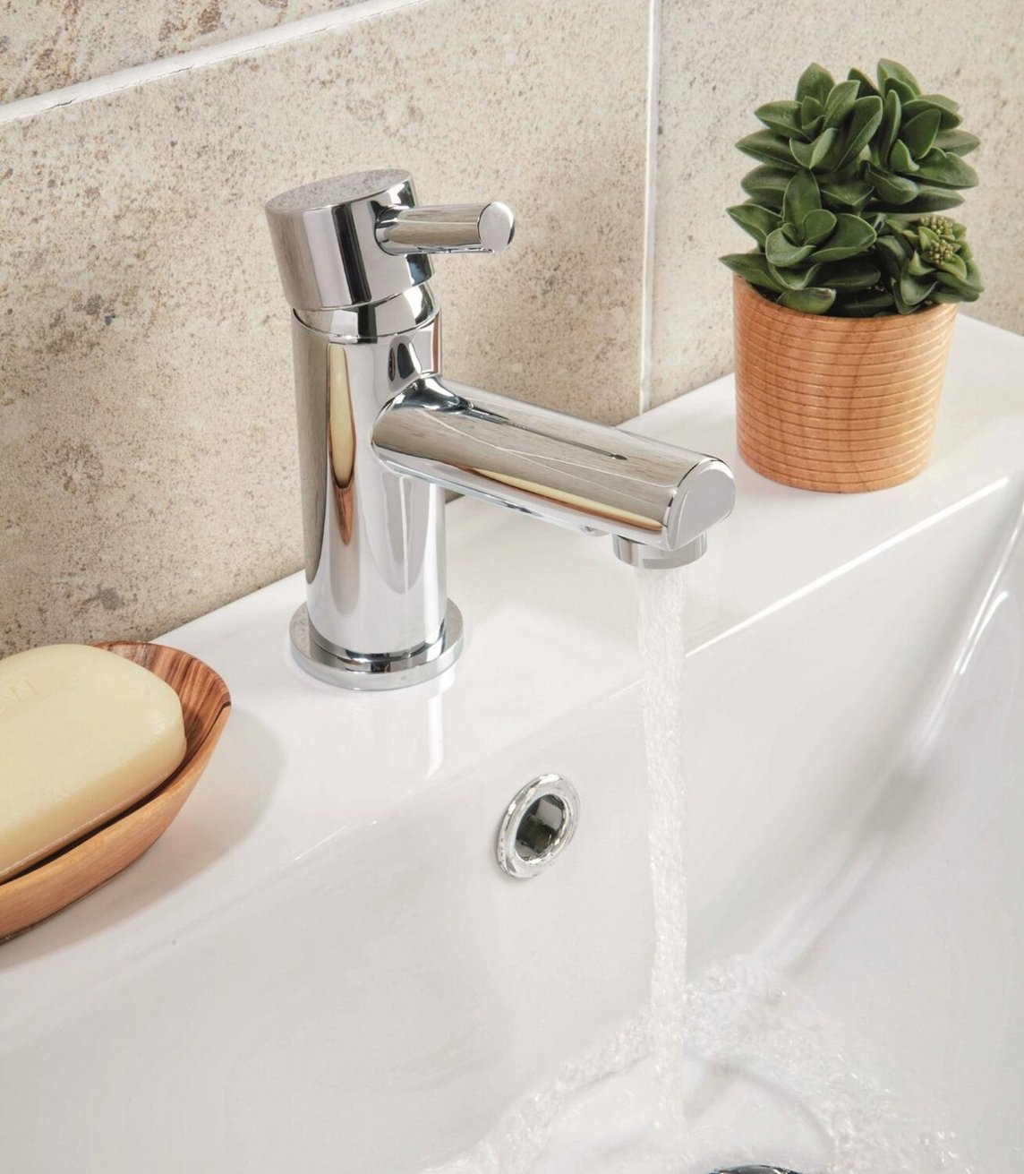 Mono Basin Mixer with Push Waste