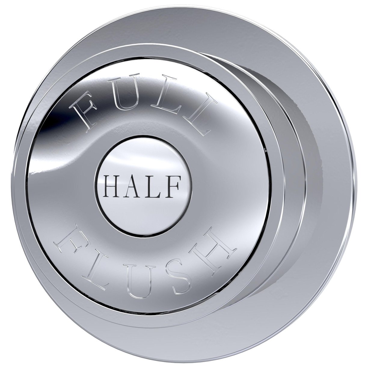 Traditional Dual Flush Push Button - Chrome
