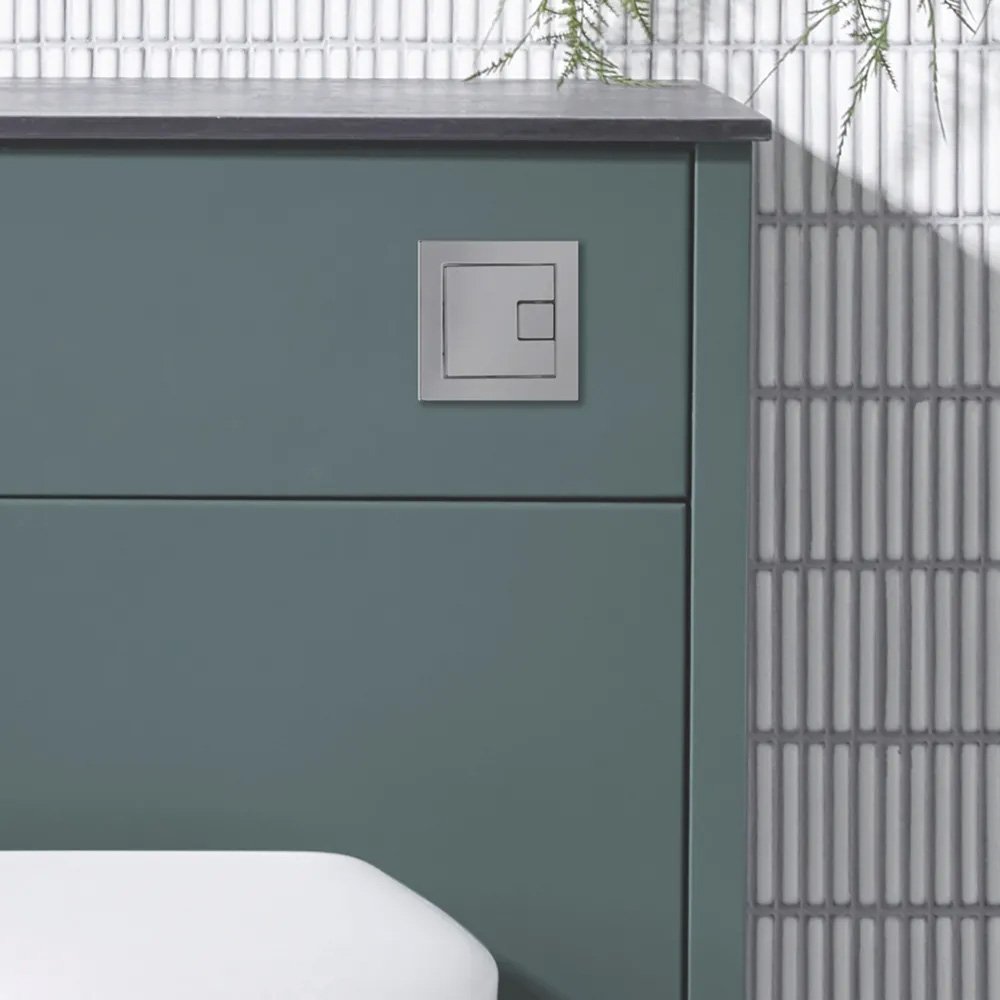 Square Flush Button For Concealed Cisterns - Chrome