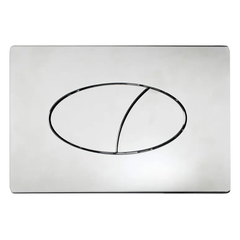Ellipse Dual Flush Push Plate - Chrome