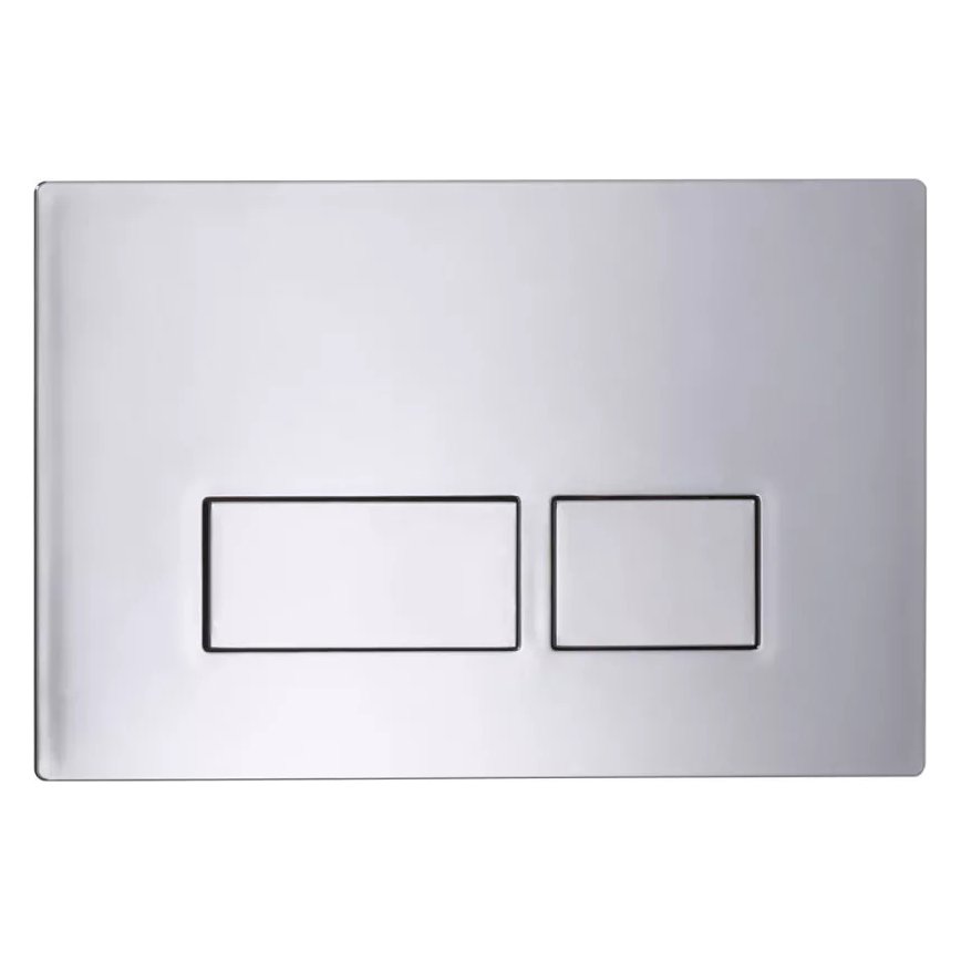 Square Dual Flush Plate - Chrome