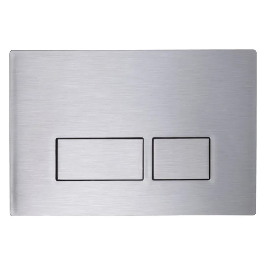 Square Dual Flush Plate - Stainless Steel