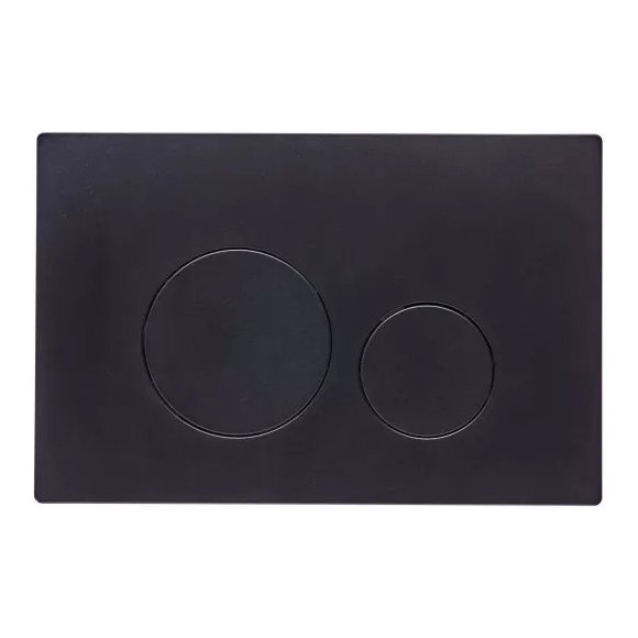 Rondo Round Dual Flush Push Plate - Black