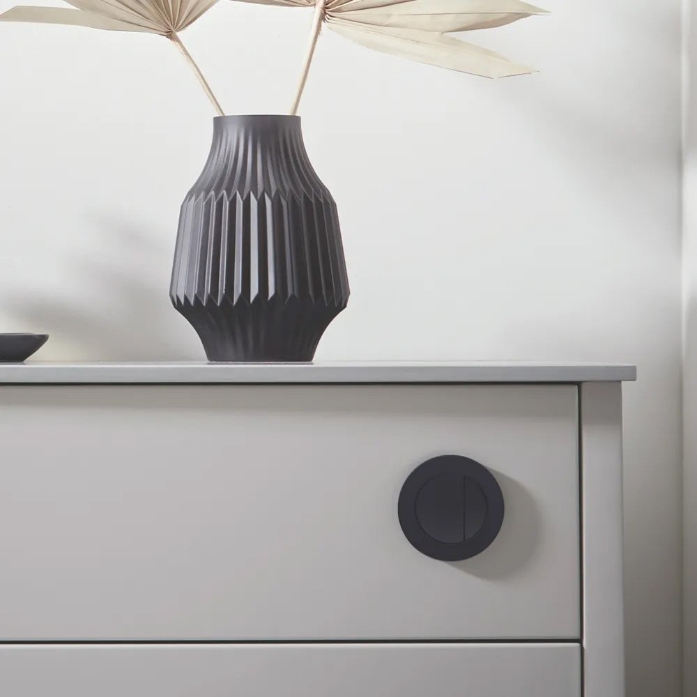 Round Dual Flush Button - Black