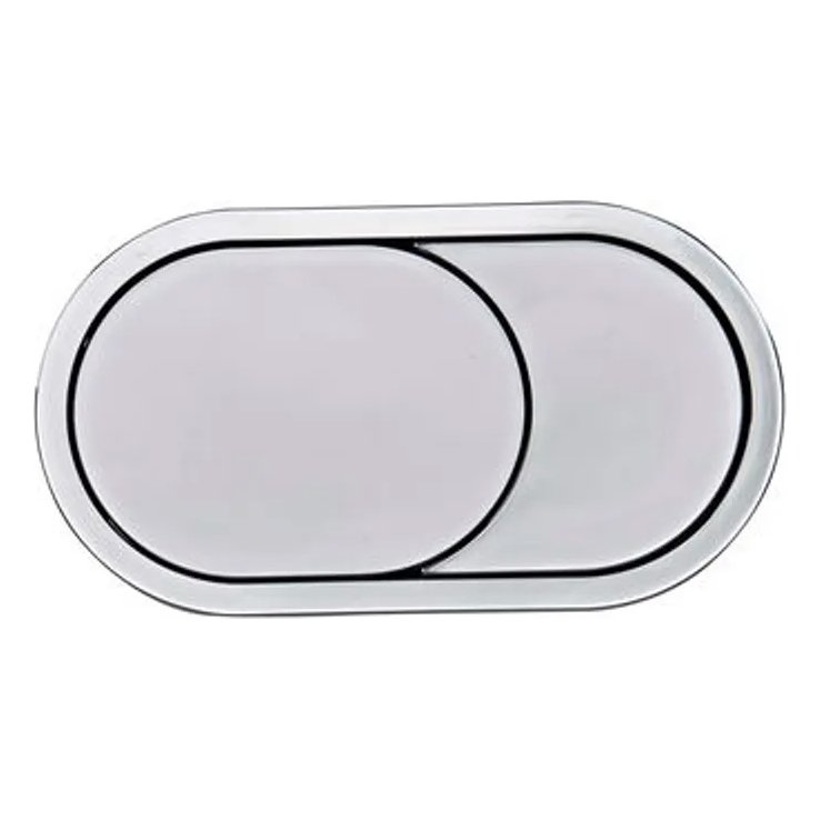 Oval Flush Button For Furniture - Chrome