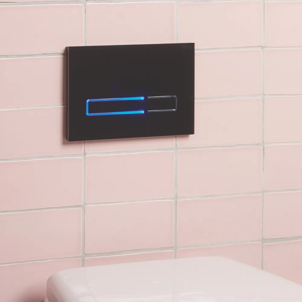 In-Wall Contactless Sensor Flush Plate - Black