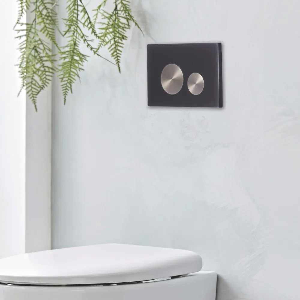 Glass Flush Plate - Black